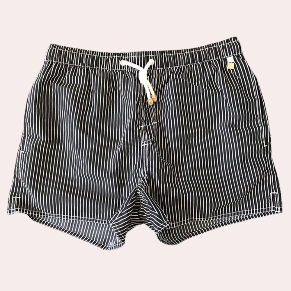 Shorts de Bain Rayés pour Hommes - Confort et Style avec Cordon Ajustable