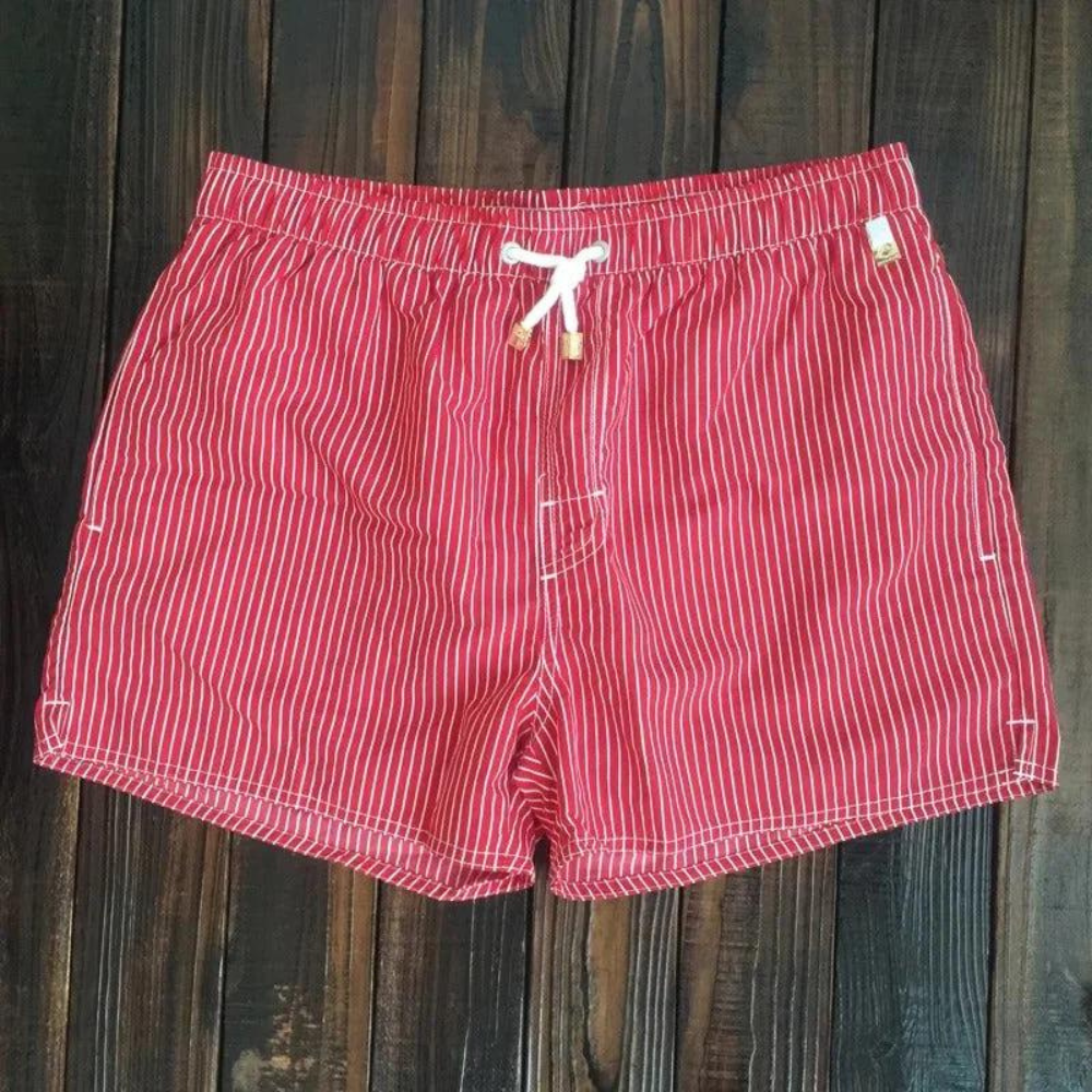 Shorts de Bain Rayés pour Hommes - Confort et Style avec Cordon Ajustable