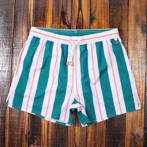 Shorts de Bain Rayés pour Hommes - Confort et Style avec Cordon Ajustable