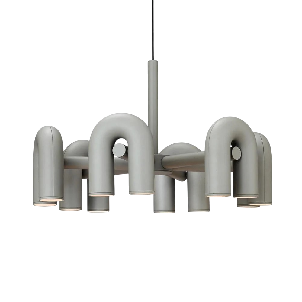 Lustre Bauhaus Moderne avec Éclairage LED - Design Géométrique et Ambiance Chaleureuse
