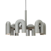 Lustre Bauhaus Moderne avec Éclairage LED - Design Géométrique et Ambiance Chaleureuse