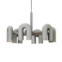 Lustre Bauhaus Moderne avec Éclairage LED - Design Géométrique et Ambiance Chaleureuse