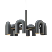 Lustre Bauhaus Moderne avec Éclairage LED - Design Géométrique et Ambiance Chaleureuse