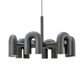 Lustre Bauhaus Moderne avec Éclairage LED - Design Géométrique et Ambiance Chaleureuse
