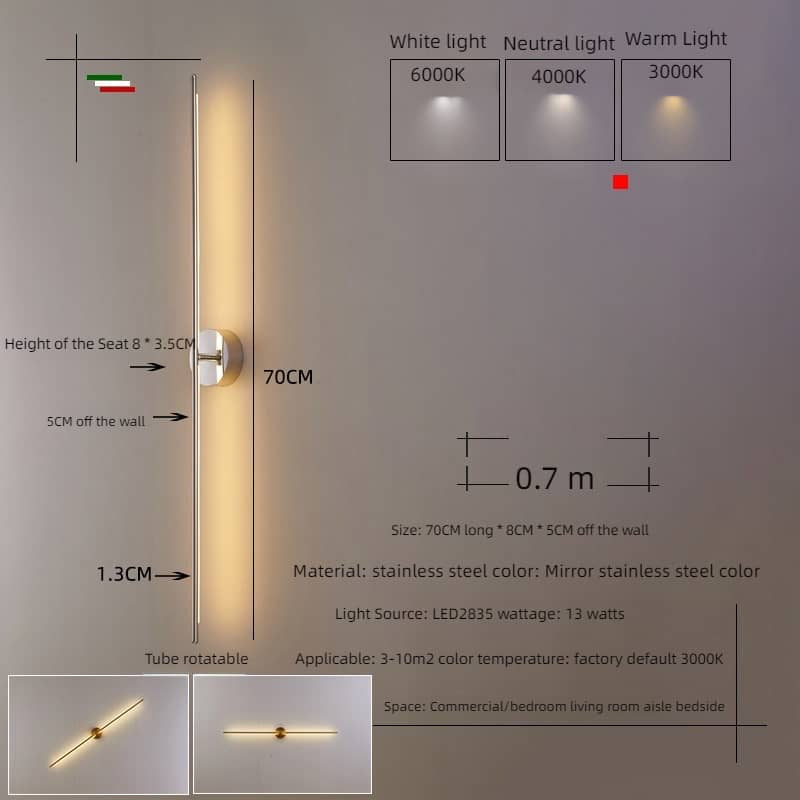 Applique Murale Ajustable Design - Éclairage Flexible et Économe en Énergie