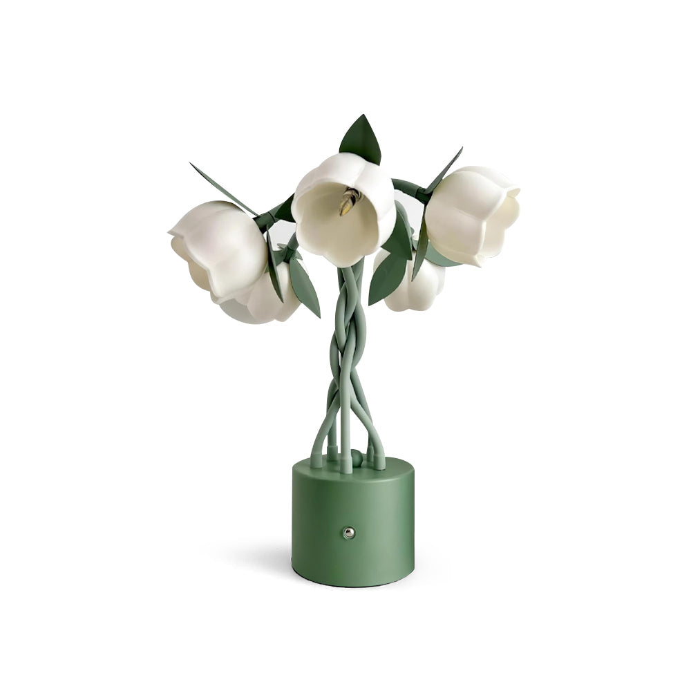 Lampe de Table Florale Sculpturale - Éclairage Élégant Inspiré par la Nature