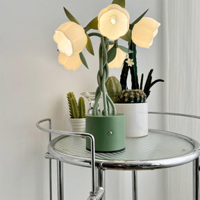 Lampe de Table Florale Sculpturale - Éclairage Élégant Inspiré par la Nature
