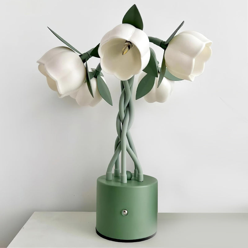 Lampe de Table Florale Sculpturale - Éclairage Élégant Inspiré par la Nature