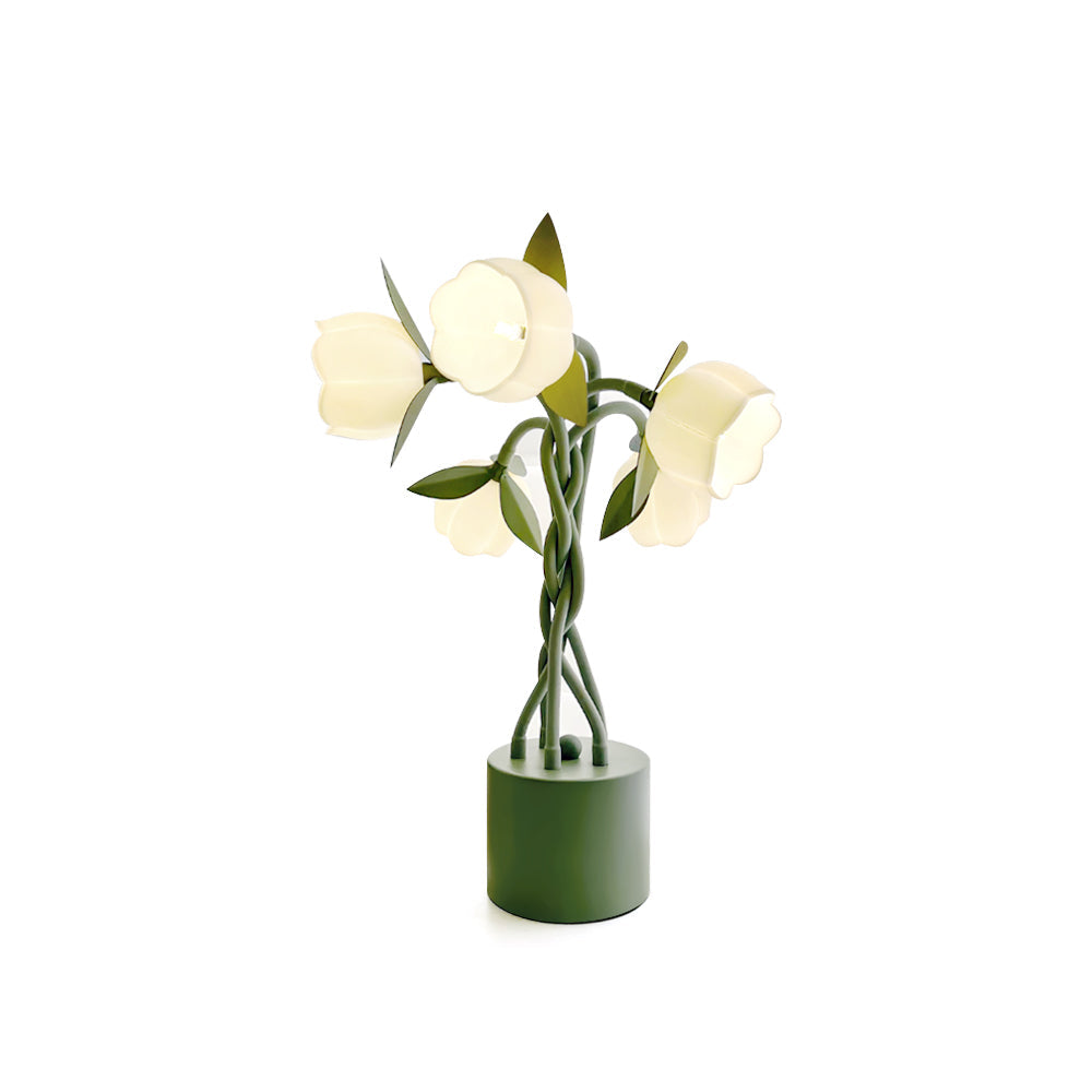 Lampe de Table Florale Sculpturale - Éclairage Élégant Inspiré par la Nature