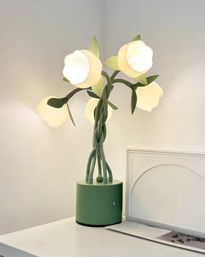 Lampe de Table Florale Sculpturale - Éclairage Élégant Inspiré par la Nature
