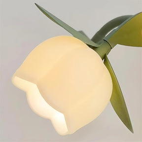 Lampe de Table Florale Sculpturale - Éclairage Élégant Inspiré par la Nature