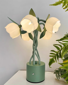 Lampe de Table Florale Sculpturale - Éclairage Élégant Inspiré par la Nature