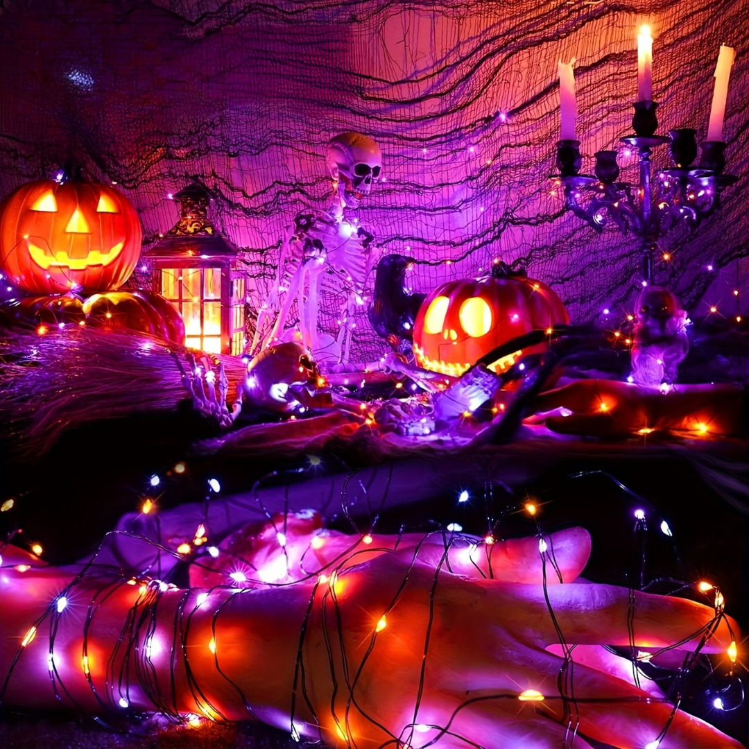 Guirlandes Lumineuses Solaire Halloween - Éclairage Festif et Écologique