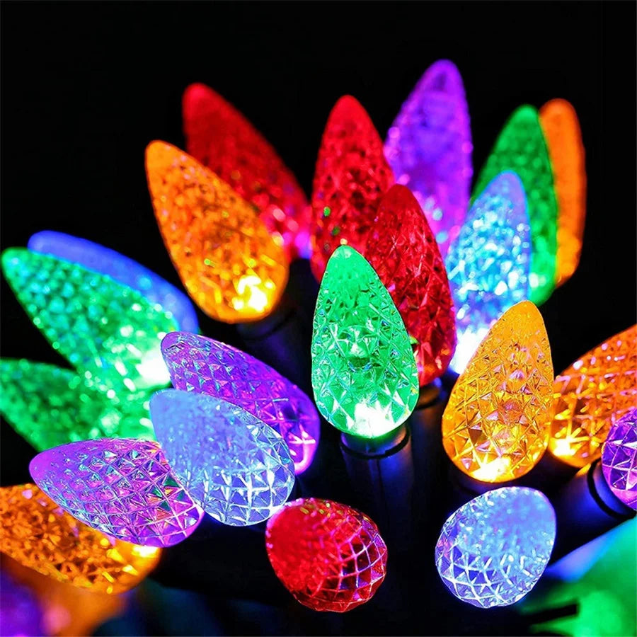 Guirlande de Noël LED Étanche - 8 Modes d'Éclairage Magiques