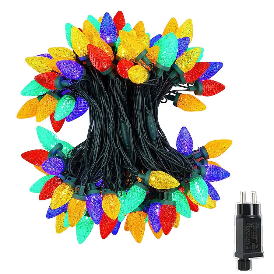 Guirlande de Noël LED Étanche - 8 Modes d'Éclairage Magiques