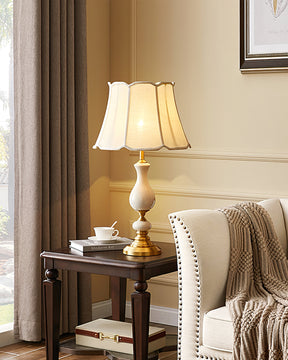 Lampe de Table en Céramique et Laiton - Élégance Intemporelle et Matériaux Premium