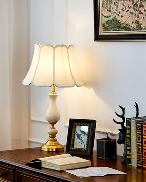 Lampe de Table en Céramique et Laiton - Élégance Intemporelle et Matériaux Premium