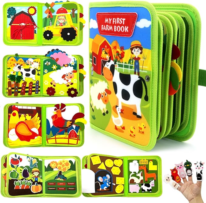 Livre Interactif Animaux de la Ferme - Apprentissage Ludique pour Enfants