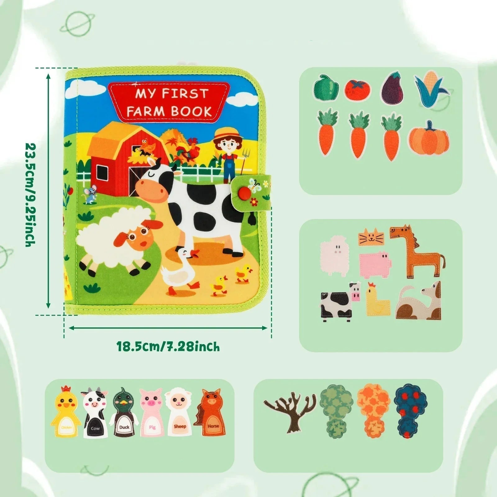 Livre Interactif Animaux de la Ferme - Apprentissage Ludique pour Enfants