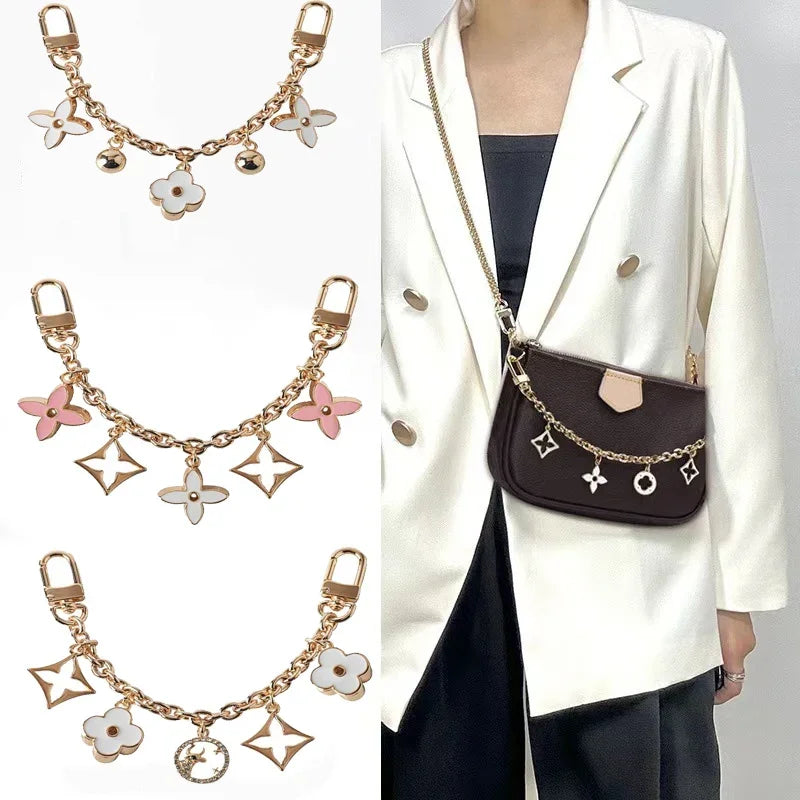Pendentif Chaîne de Fleurs - Accessoire Élégant pour Sacs et Téléphones