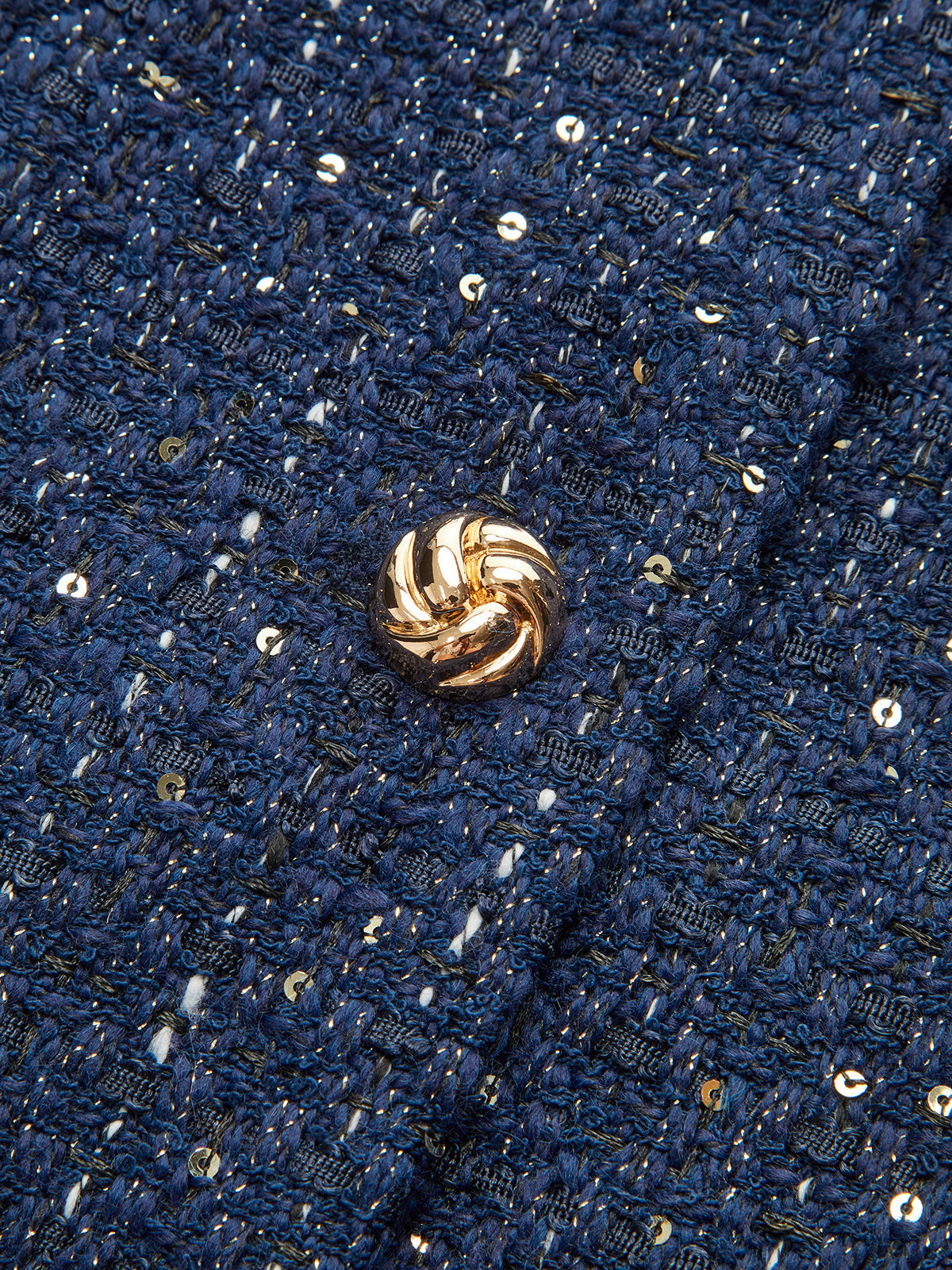 Veste en Tweed Métallique - Style Contemporain et Ceinturée