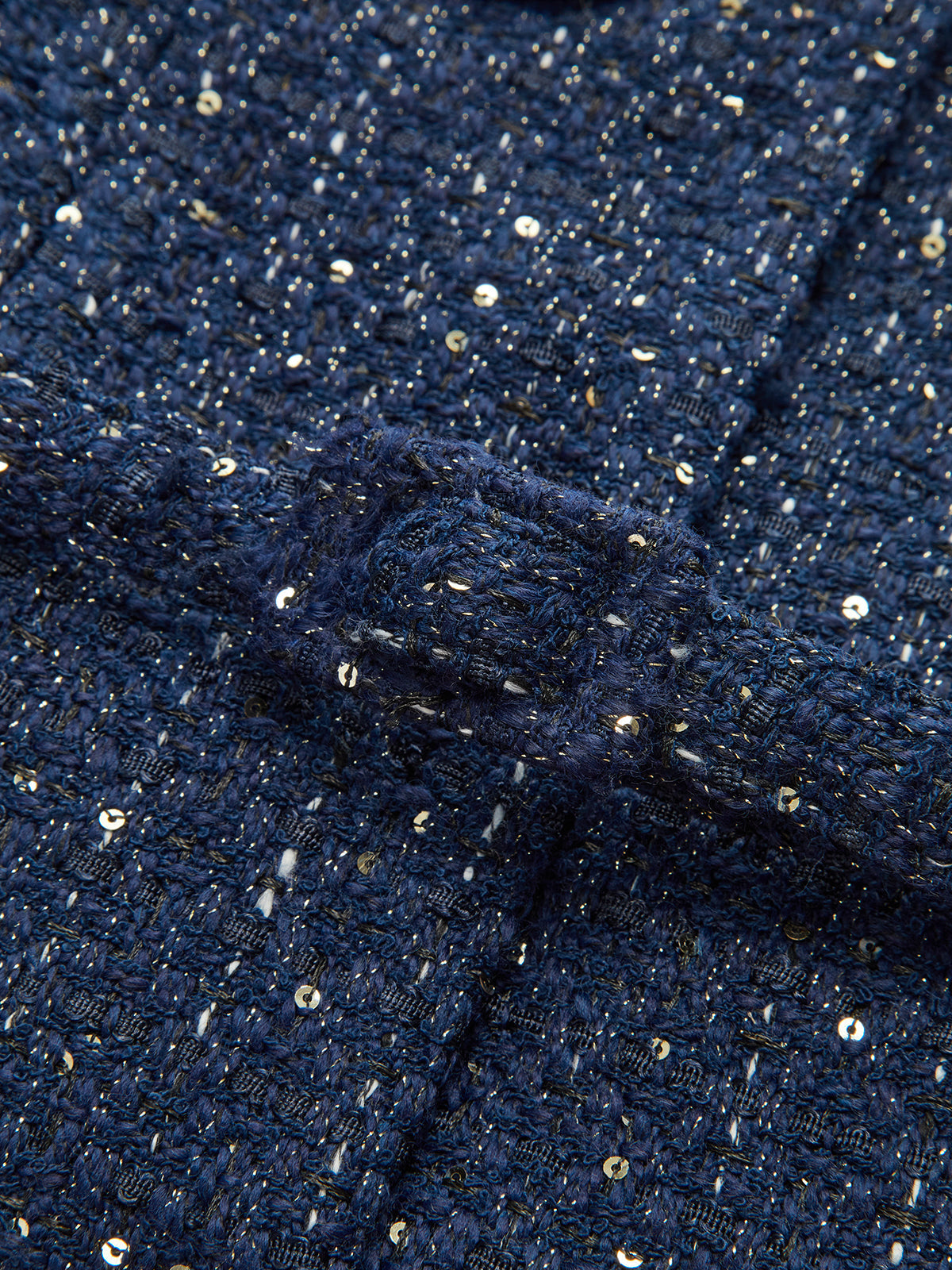 Veste en Tweed Métallique - Style Contemporain et Ceinturée