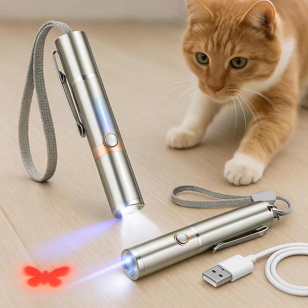 Jouet Laser Rechargeable pour Chats - Amusement Intérieur avec Modes Variés
