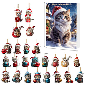 Ornements de Noël en Forme de Chat | Décorations Acryliques Durables et Amusantes