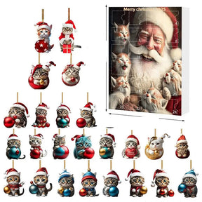Ornements de Noël en Forme de Chat | Décorations Acryliques Durables et Amusantes