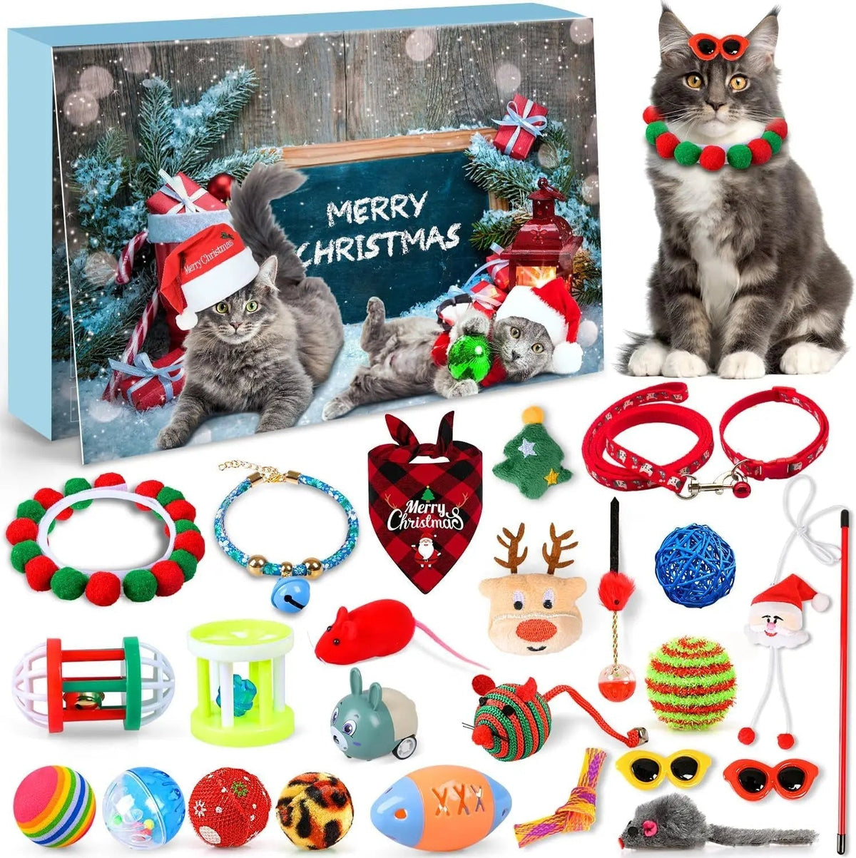 Calendrier de l'Avent pour Chats | Jouets Interactifs et Surprises Quotidiennes