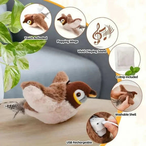 Jouet Interactif pour Chat | Peluche Animée pour un Divertissement Actif