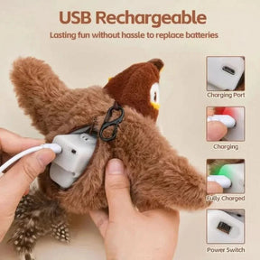 Jouet Interactif pour Chat | Peluche Animée pour un Divertissement Actif