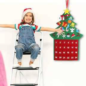 Calendrier de l'Avent en Feutre - 24 Poches pour Surprises Festives