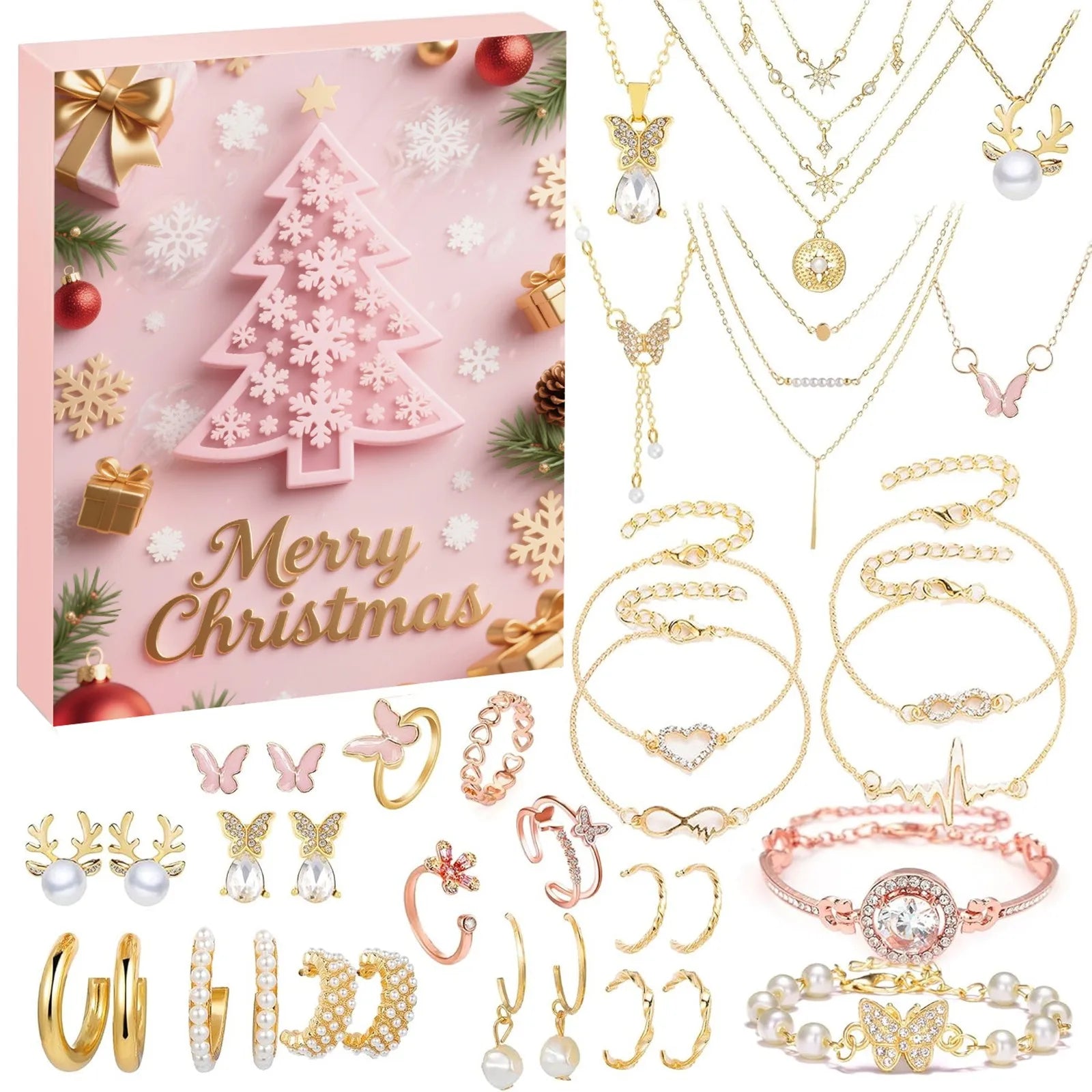 Calendrier de l'Avent Coloré - 24 Accessoires Festifs Uniques