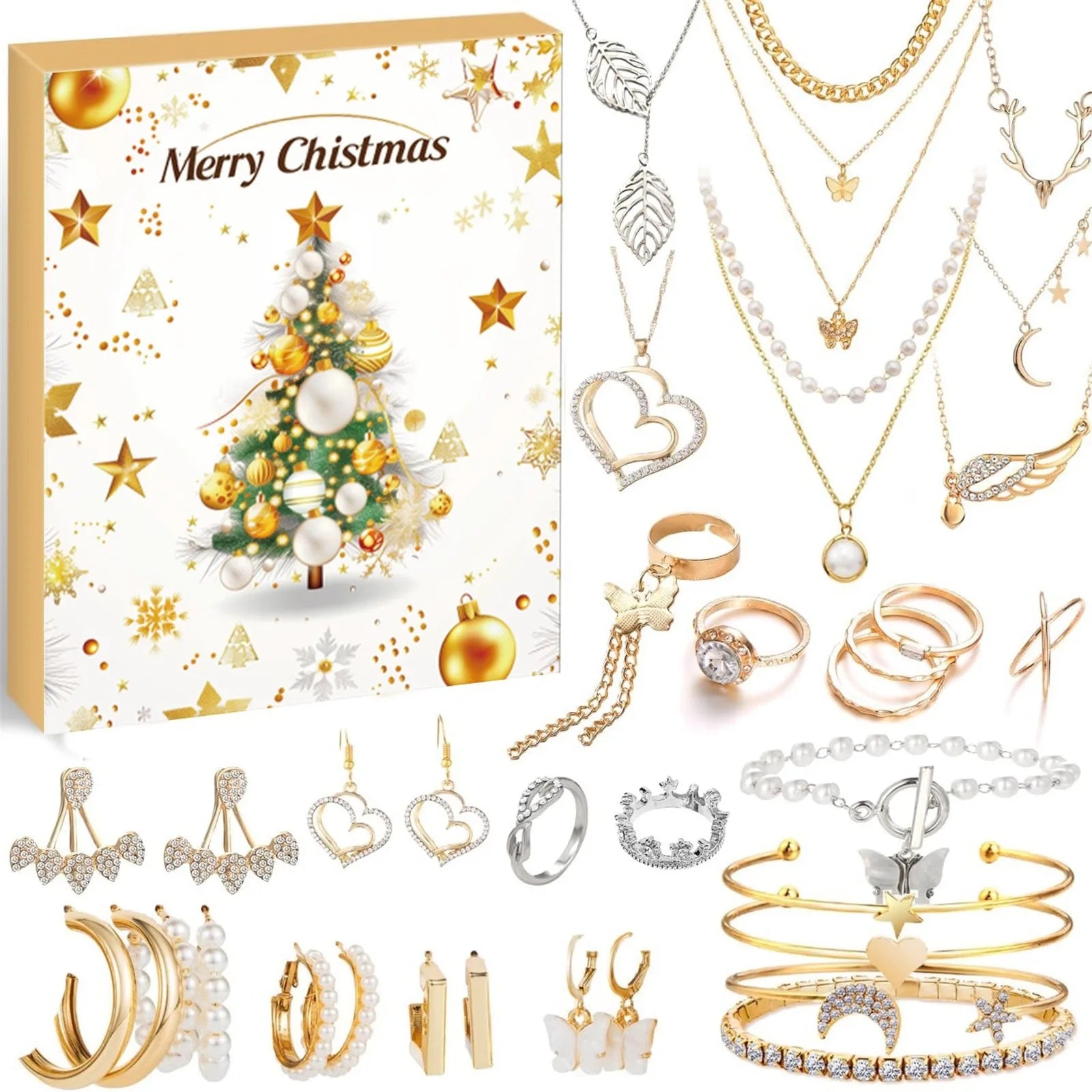 Calendrier de l'Avent Coloré - 24 Accessoires Festifs Uniques