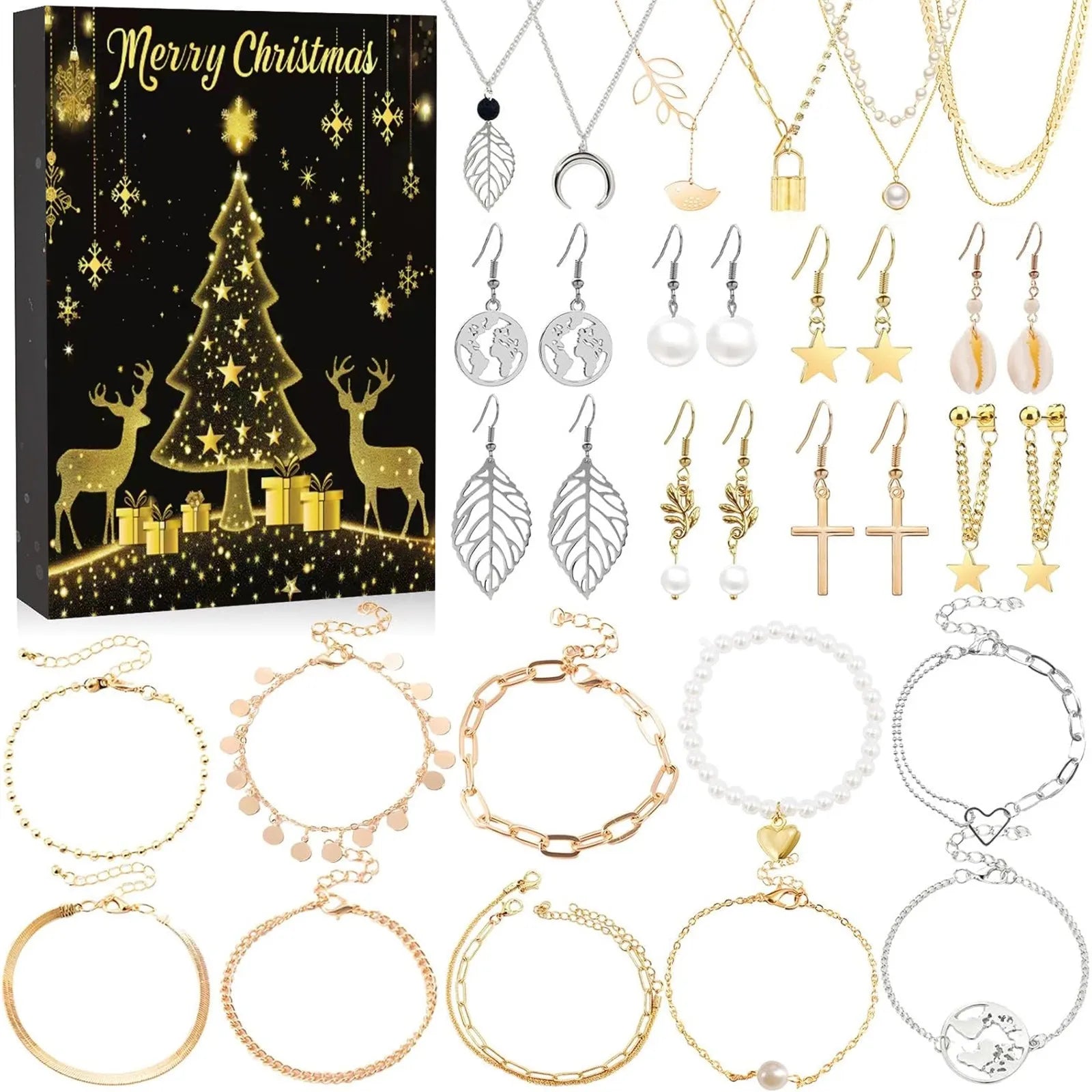 Calendrier de l'Avent Coloré - 24 Accessoires Festifs Uniques