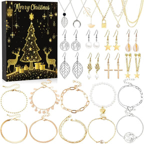 Calendrier de l'Avent Coloré - 24 Accessoires Festifs Uniques