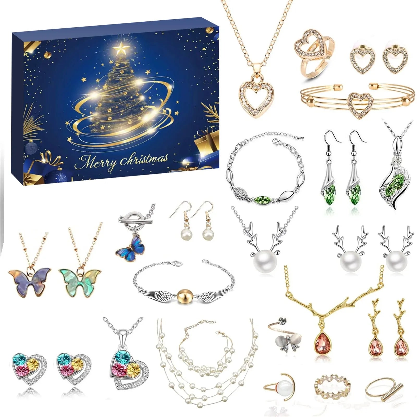 Calendrier de l'Avent Coloré - 24 Accessoires Festifs Uniques