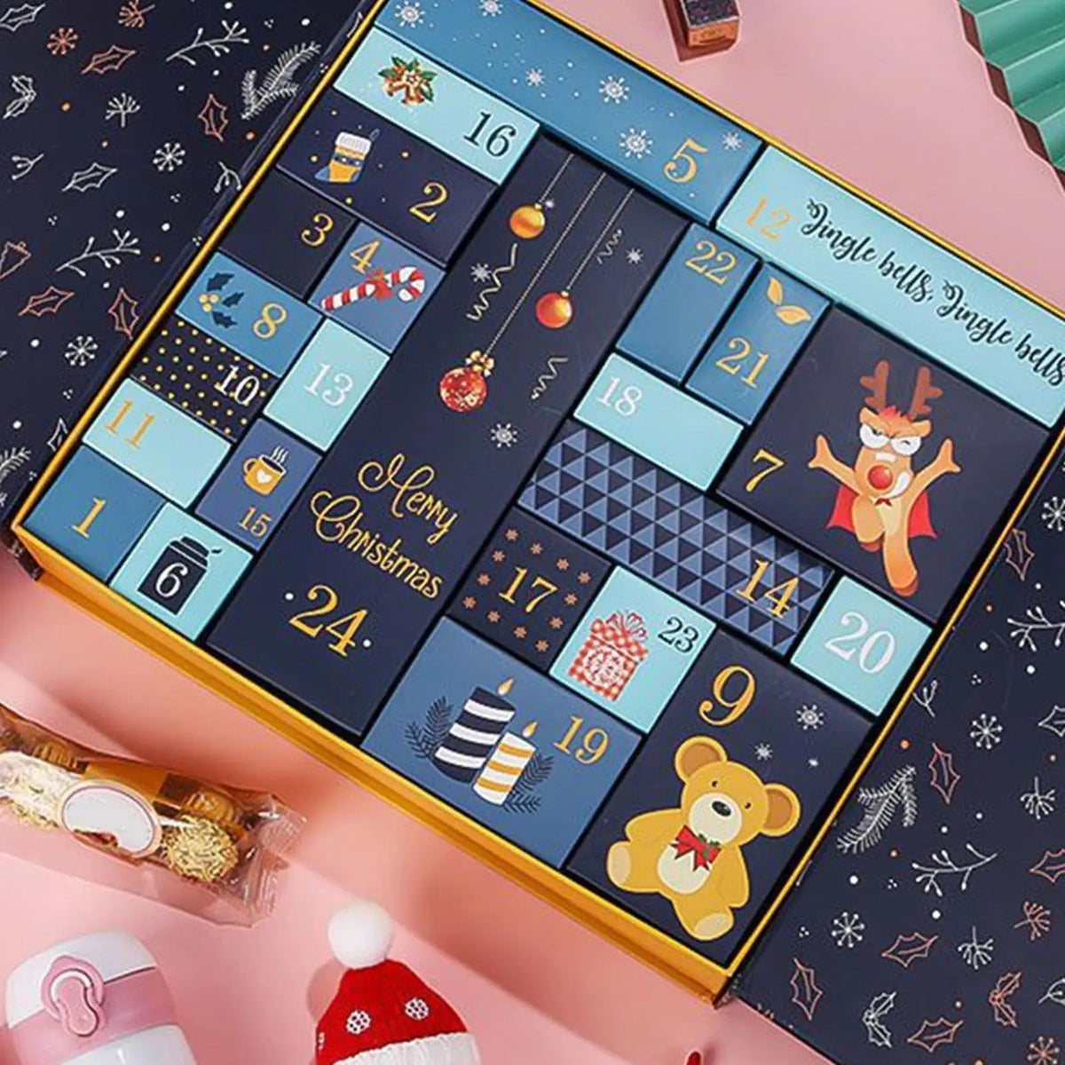 Calendrier de l'Avent Fait Main - 24 Boîtes à Personnaliser pour Noël