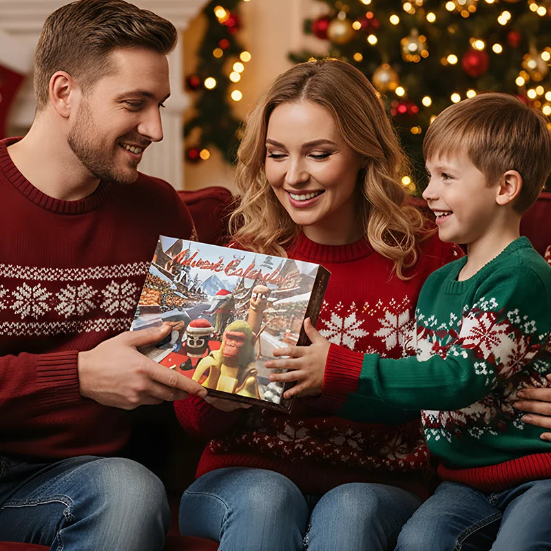 Calendrier de l'Avent pour Enfants - Figurines Amusantes et Surprises Magiques