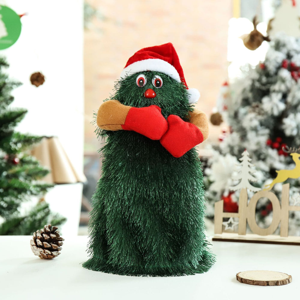Arbre de Noël Animé Musical - Décoration Festive en Peluche Danseuse