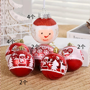 Ornements de Sapin de Noël Élégants - Ensemble de 16 Boules Luxueuses