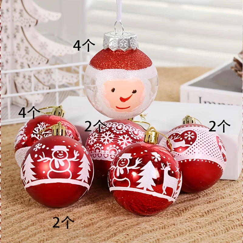 Ornements de Sapin de Noël Élégants - Ensemble de 16 Boules Luxueuses