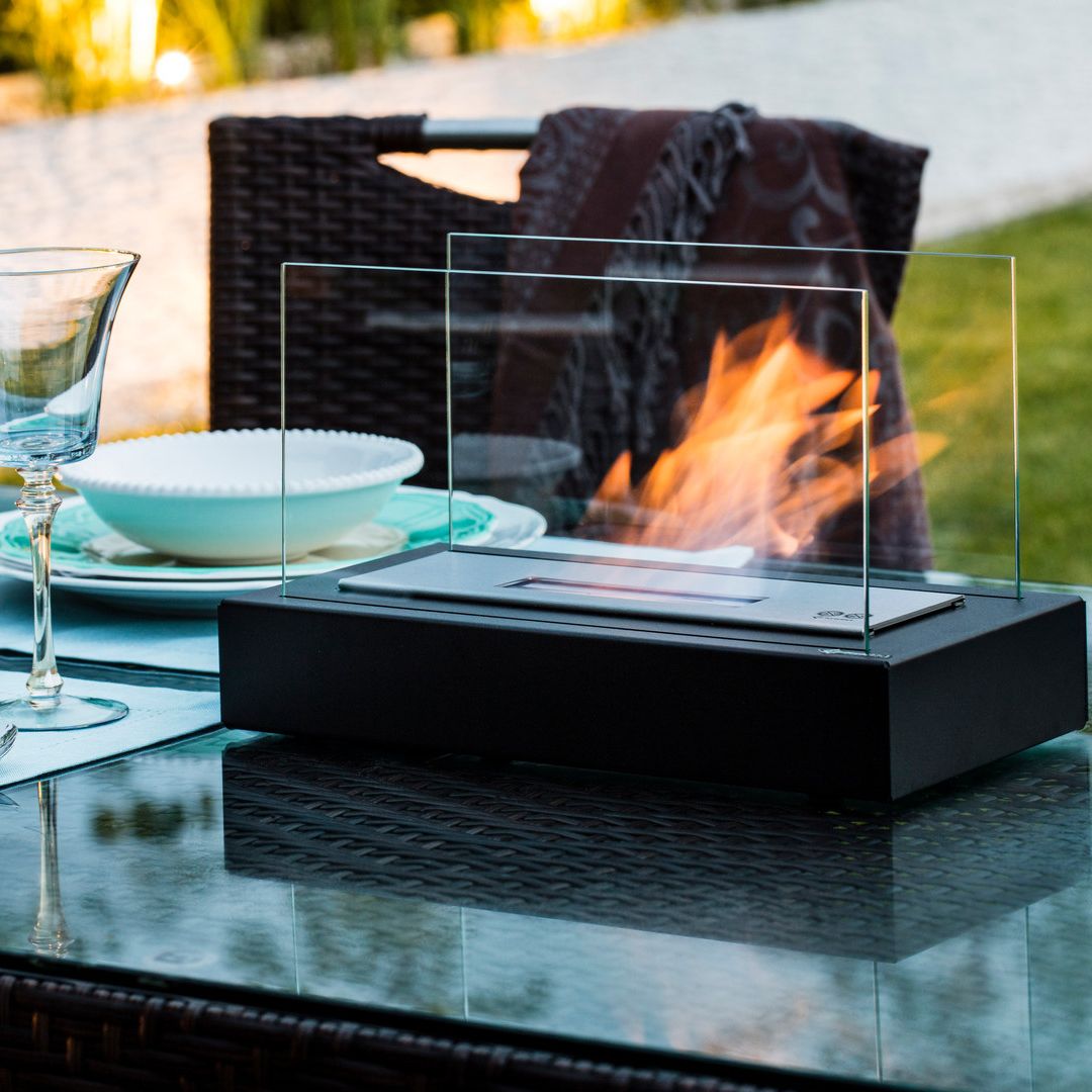 Foyer de Table Portable - Effet de Flamme Réaliste et Élégant