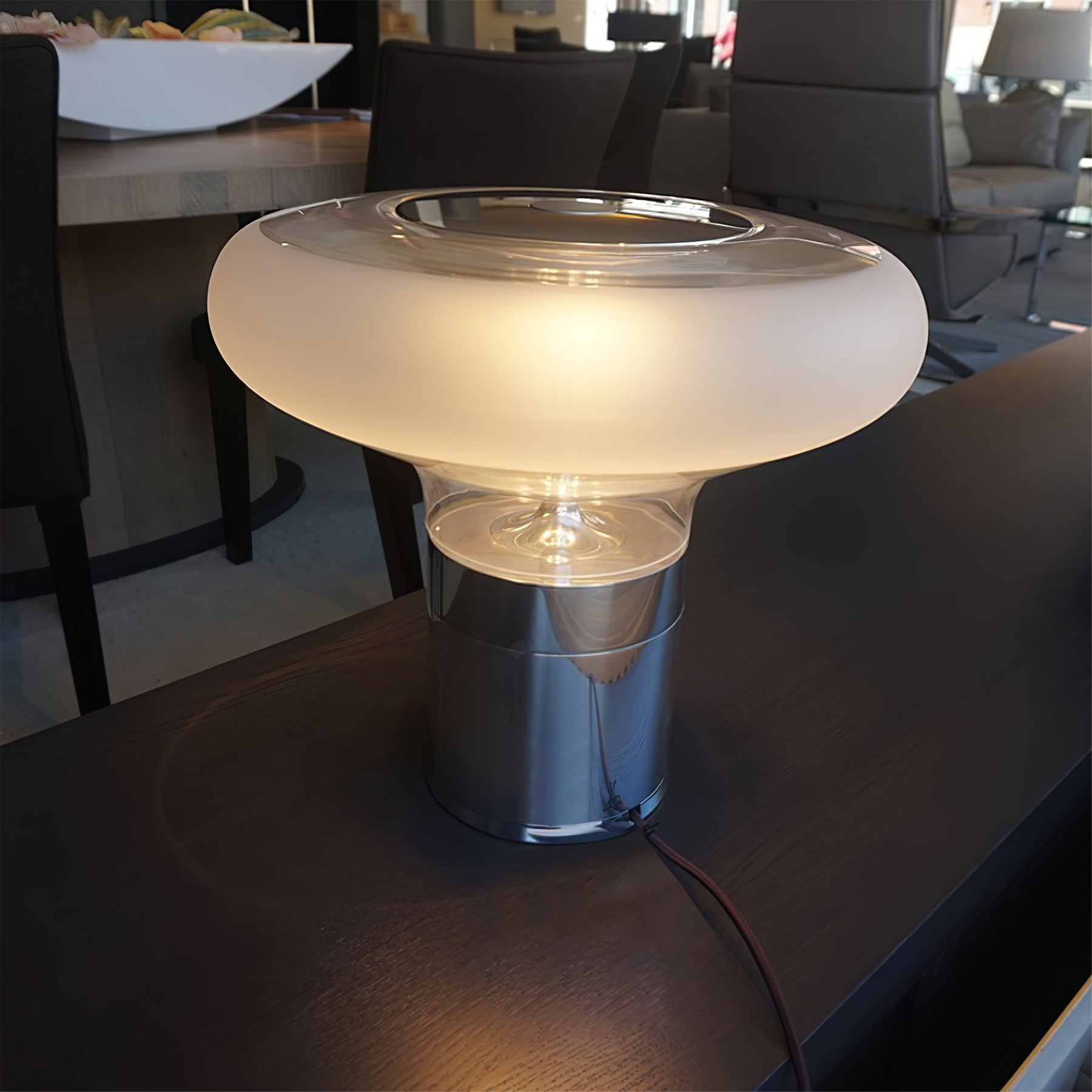 Lampe de Table Élégante en Verre - Design Raffiné avec Éclairage LED