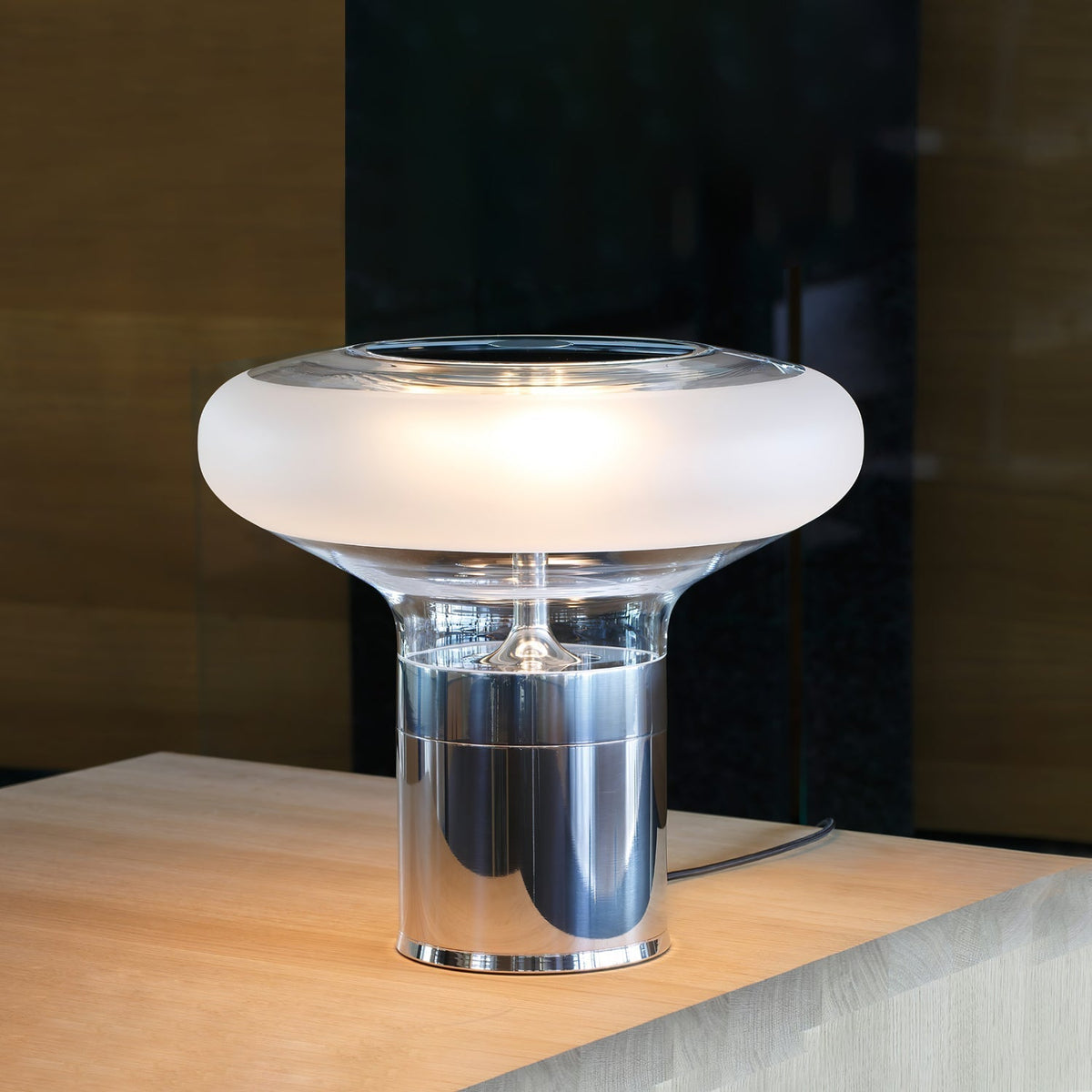 Lampe de Table Élégante en Verre - Design Raffiné avec Éclairage LED
