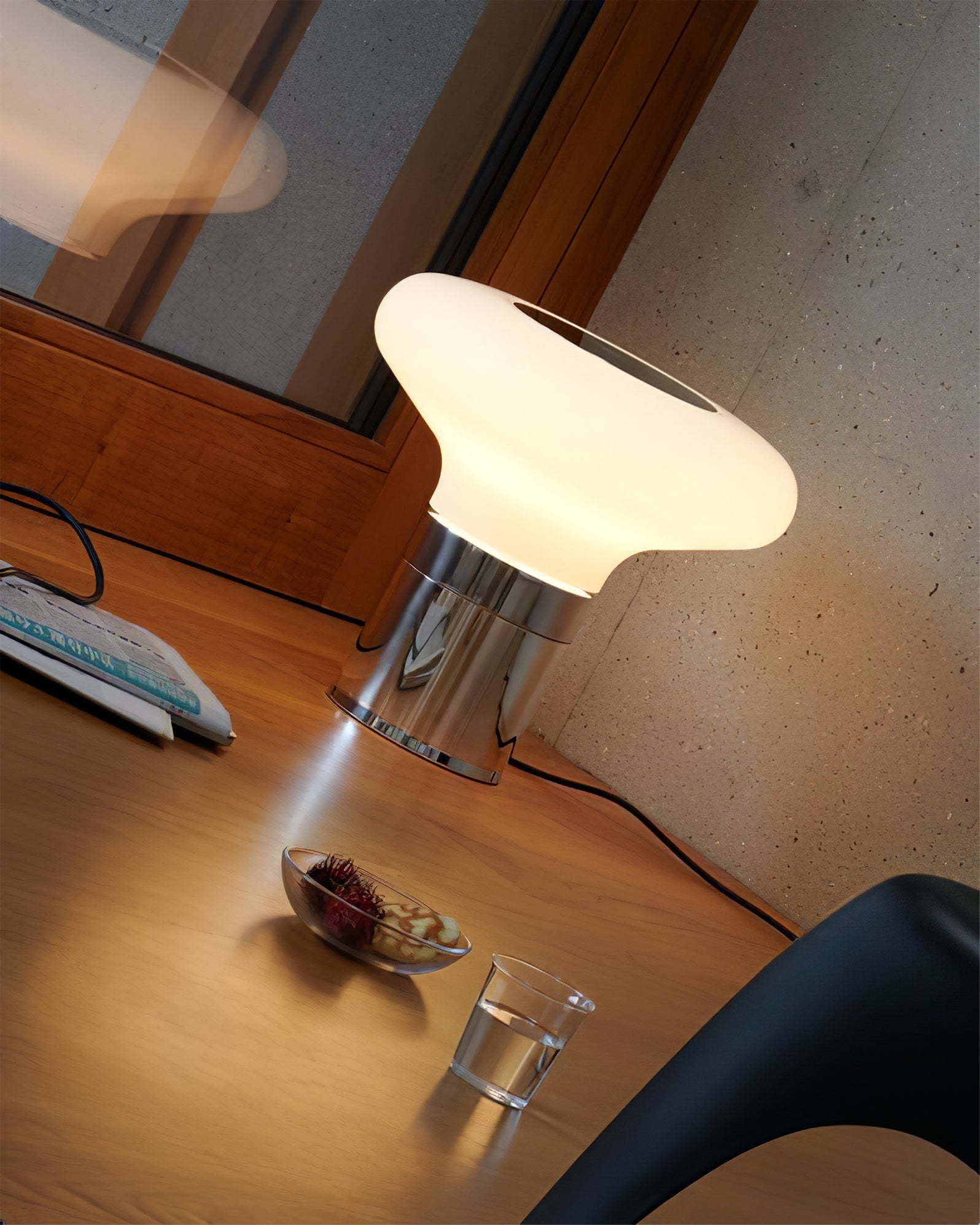 Lampe de Table Élégante en Verre - Design Raffiné avec Éclairage LED