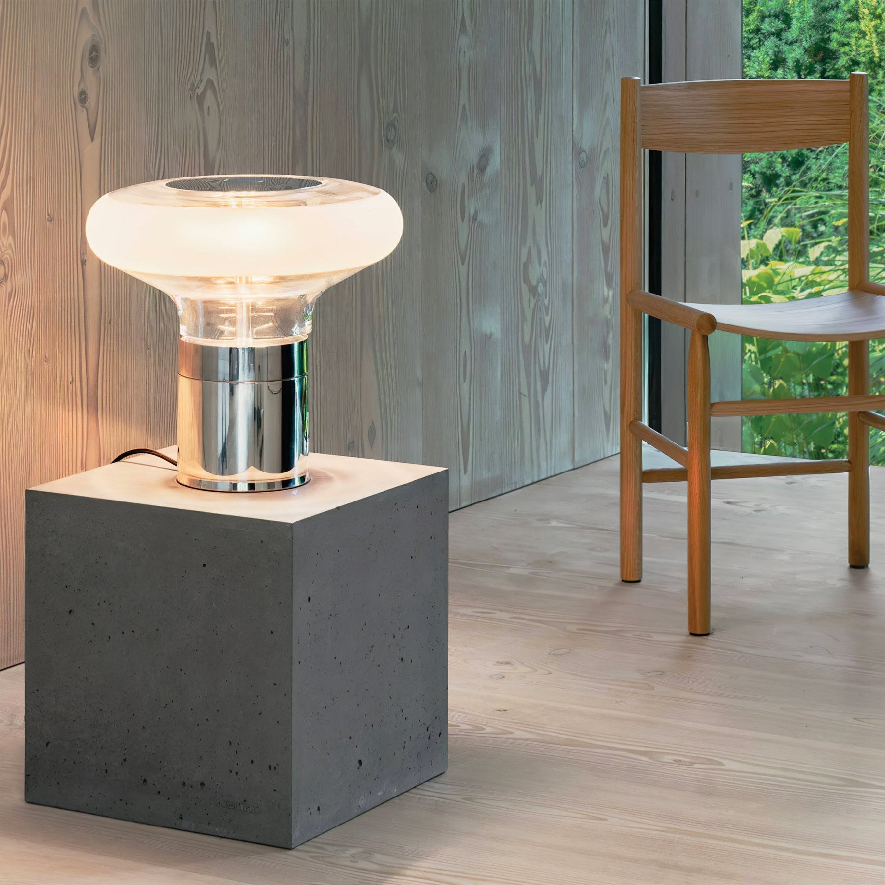 Lampe de Table Élégante en Verre - Design Raffiné avec Éclairage LED