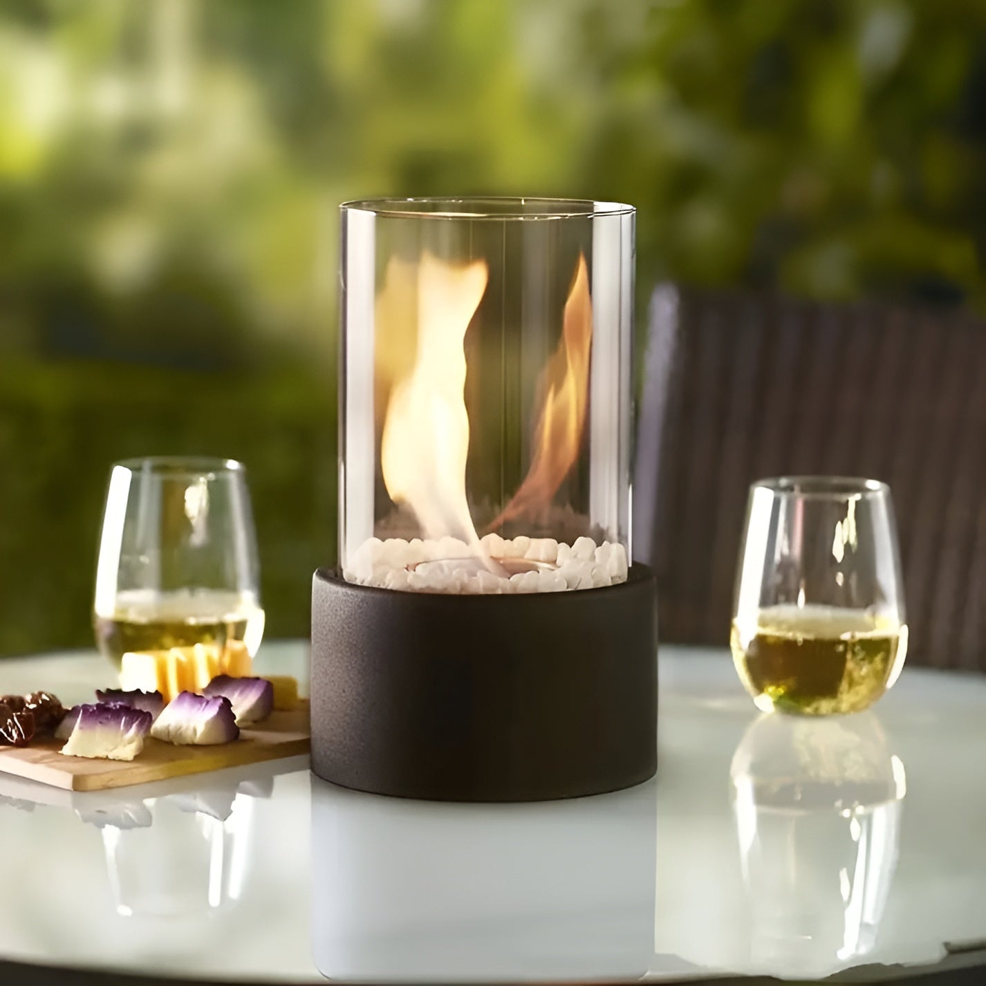 Cheminée de Table Éthanol | Design Élégant pour Intérieur et Extérieur