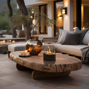 Cheminée de Table Éthanol | Design Élégant pour Intérieur et Extérieur